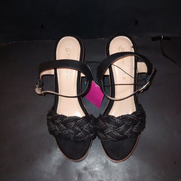 🆕👡RAMPAGE Braided Wedge Heel Sandals - Picture 2 of 6